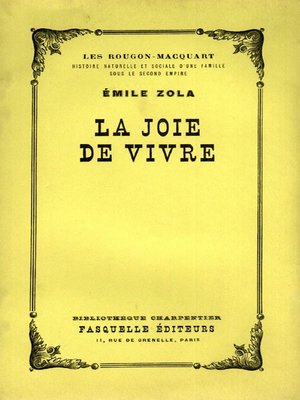 cover image of La joie de vivre
